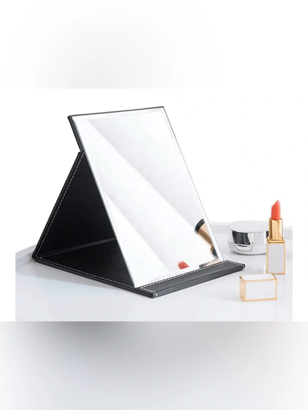 Portable Black Folding Makeup Mirror